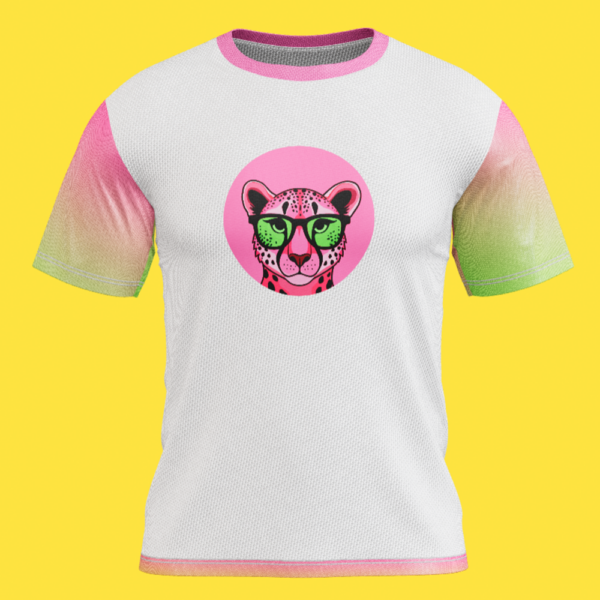 Leopard_fluorescent-color,suitable for Kornit digital printing T-shirt graphics